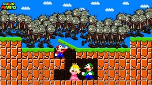 🧟Вторжение зомби из игры Plants vs Zombies! Марио прячется в бункере с друзьями!☢️