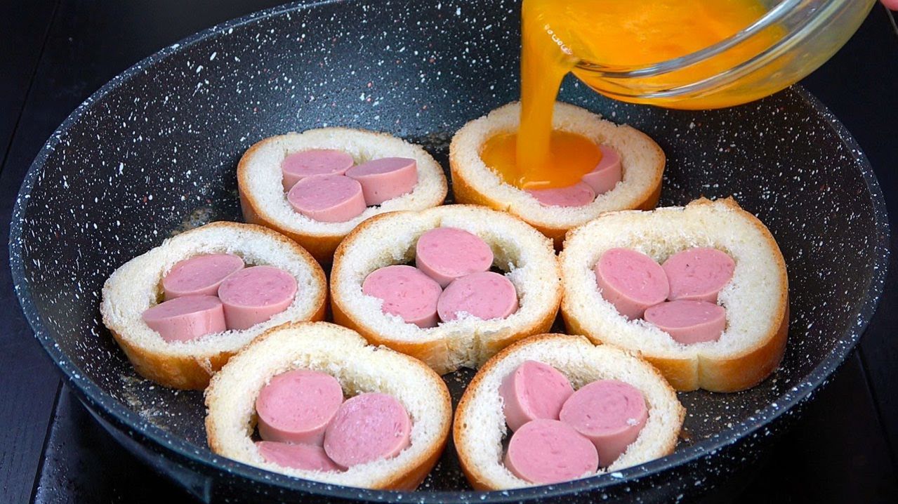 Приготовьте яйца и хлеб？ Невероятный завтрак! Все хотят большего и большего!