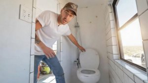 Эпизод 3.Современная ванная в автодоме-бывшем школьном автобусе! Плитка против лёгких панелей ПВХ