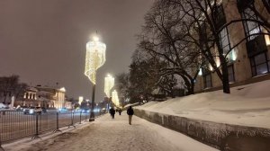 Зимняя прогулка по ночной Москве ✨ Красная площадь в огнях