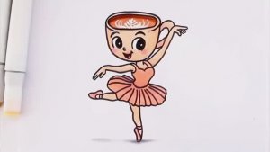 Как нарисовать и раскрасить  БАЛЕРИНУ КАПУЧИНО (1)