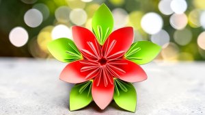 Оригами ЦВЕТЫ Подарок маме 8 марта своими руками из бумаги