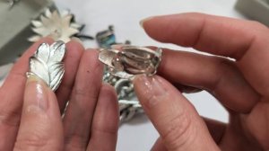 232. Винтажные браслеты и клипсы. Продолжение распаковки посылки с винтажной бижутерией