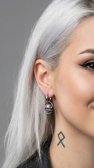 Серьги с подвесками‑черепами "Любители музыки" от StarfallShop