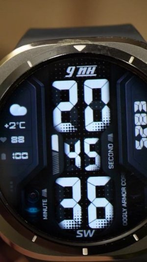 Этот циферблат — воплощение стиля киберпанк и брутального футуризма.