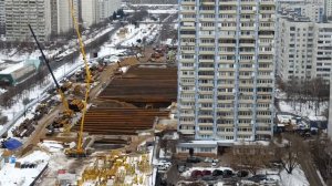 Строительство станции метро Строгино Рублёво-Архангельской линии