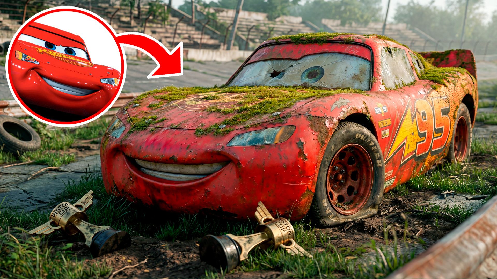 Восстановление ЗАБРОШЕННОГО Молнии McQueen | Оживили Lightning McQueen