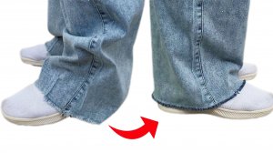 😱 Как укоротить джинсы за 5 минут — лайфхак, который должен знать каждый!