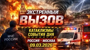 Новости Сегодня 09.03.2026 - Россия, #Москва, Экстренный вызов новый выпуск, #катаклизмы,