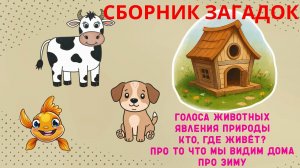 🎯 Сборник детских загадок про Огонь, Дождь, Ветер, Голоса животных и ещё кое-что интересное 29 мин.
