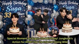 Это был сладкий сюрприз от Чонгука на 33-й день рождения Шуги!