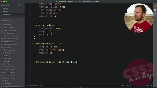 freeCodeCamp.org - 0187 - Pricing Table. CSS Tutorial (Day 10 of CSS3 in 30 Days)