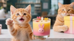 Ароматическая свеча ручной работы от Рыжика и мамы-кошки 🕯️🌸