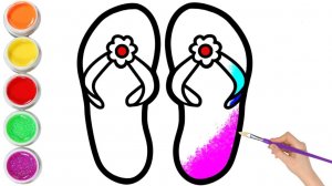 мультик для детей-Рисование Сандалий/Как нарисовать ЛЕТНИЕ СЛАНЦЫ