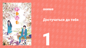 Достучаться до тебя 1 сезон 1 серия «Пролог» (аниме-сериал, 2009)