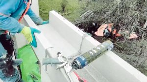 ДОМ ИЗ ГАЗОБЕТОНА. ПРИМЕНЯЕМ КЛЕЙ-ПЕНУ ВМЕСТО МИНЕРАЛЬНОГО КЛЕЯ