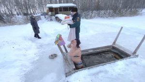 Деревня Окунево, крещение озеро Данилово