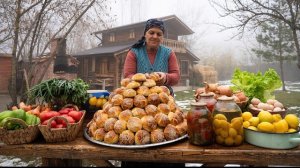 Мини мясные пирожки, запеченные в дровяной печи. Кухня Азербайджана
