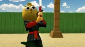 цыпа режет фрукты