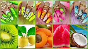 ЛЕТНИЙ ДИЗАЙН НОГТЕЙ. ФРУКТЫ НА НОГТЯХ. Роспись гель лаками