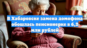 В Хабаровске замена домофона обошлась пенсионерке в 6,2 млн рублей