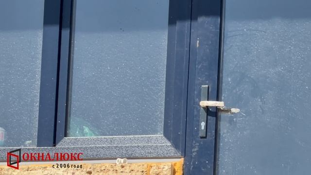 Остекления гостиницы в металлопластковом профиле в эксклюзивной ламинации в цвете стальной синий.