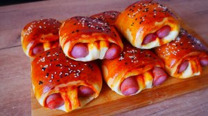 Сосиски в тесте ПО-НОВОМУ Вкусная домашняя выпечка