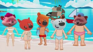 Мимимишки — о том, как Карамелька, Коржик и Капмот поехали на пляж. 🙀😻