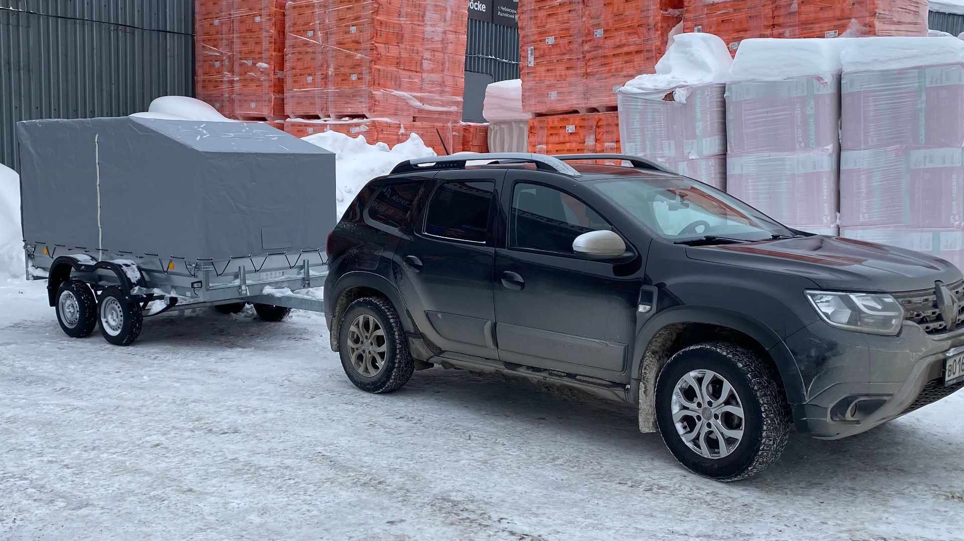 Отгрузка усиленного двухосного прицепа 3 на 1,5 в сцепке с Дастером!! Трейлер-Чеб