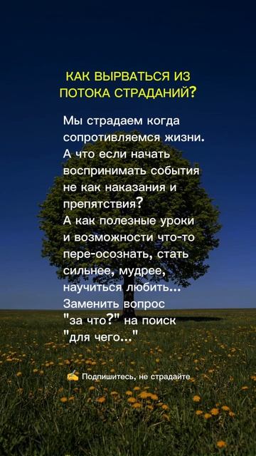 Как вырваться из потока страданий?