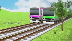 Мультик для детей и малышей . Яркий мультик про поезда для детей .