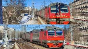 ЭД4М 0381 и ЭД4М 0384 на станции Ланская