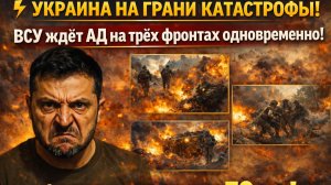 ⚡ УКРАИНА НА ГРАНИ КАТАСТРОФЫ! ВСУ ждёт АД на трёх фронтах одновременно! Фронт сместится на 70 км!