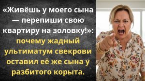 Отдай квартиру золовке или выметайся! | Истории из жизни