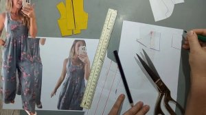 Моделирование. Комбинезон, который спасет твой летний гардероб. Выкройка № 1986.