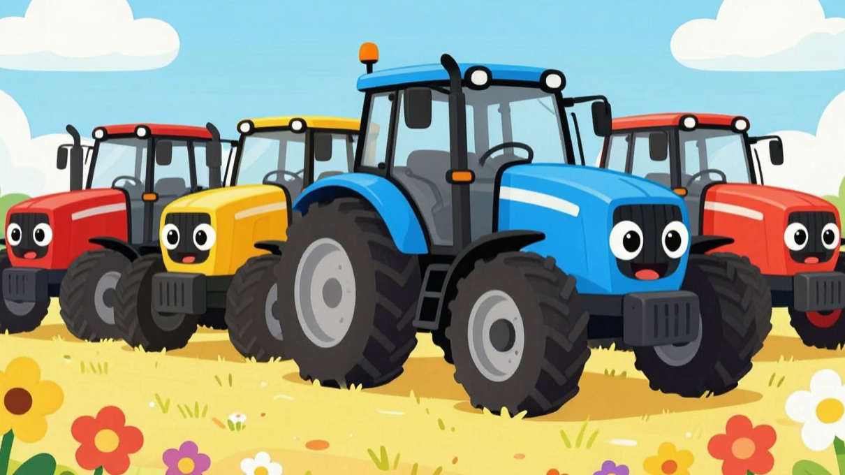 новый синий трактор | детская песенка детям#