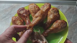 Куриные голени,маринованные в кефире Горячего копчения