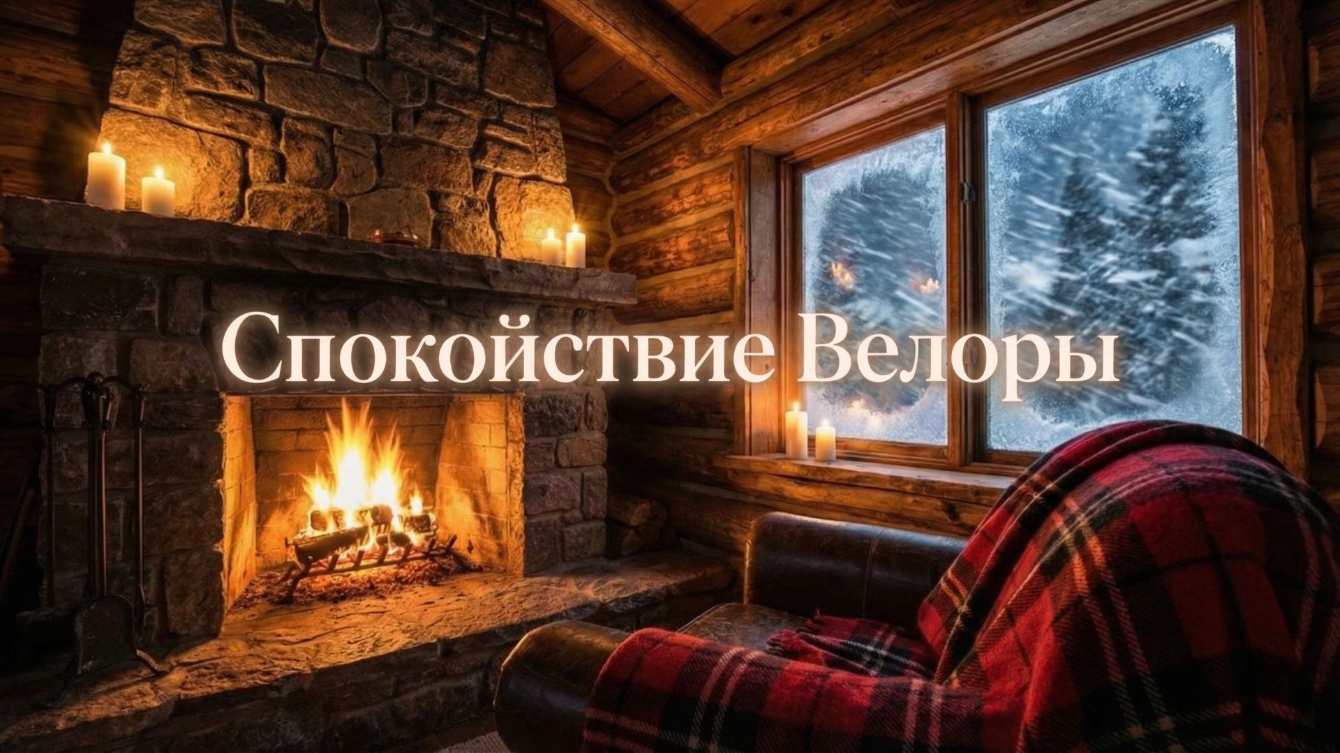 Уютный камин и вьюга за окном – 6 часов звуков зимы для сна и отдыха | 1080p