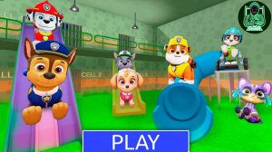 Щенячий патруль в аквапарке toxic waterpark! побег Барри арри из тюрьмы! #obby #roblox