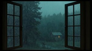 Ночной дождь в лесу для сна🌧️ Атмосфера дождливой ночи