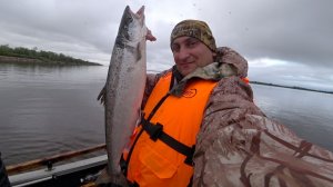 Рыбалка на семгу. Промысловый вылов семги на реке Печора.