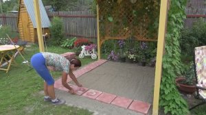 6 соток 30 июля 2021 год. Хроника. Видео укладки плитки в плейлисте "Постройки моими руками".