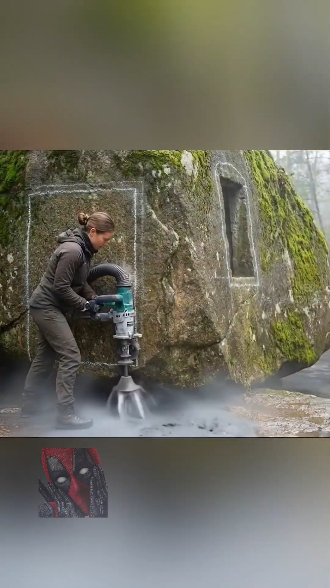 Девушка построила уютный домик внутри камня в Лесу 🙀🫶😎