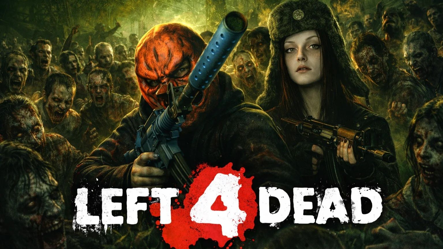 Left 4 Dead кооп стрим с Ангелиной крошим лица зомби! #2