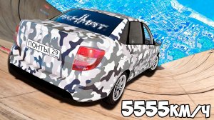 Спуск с горы без тормозов на чит тачках в ГТА 5! Эксперимент в GTA 5 Online