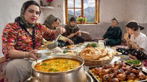 История сельской девушки-  деревенская жизнь на Севере Ирана - Простая чиабатта без замеса теста