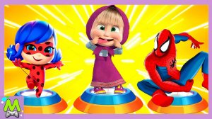 Маша и Медведь vs Человек-Паук vs Леди-Баг.Супергерои против Маши.Кто Самый Быстрый