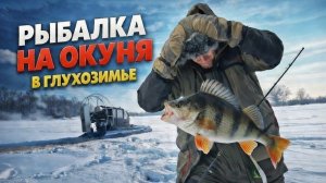 Зимняя рыбалка на окуня в глухозимье на аэролодке.