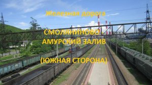 Железная дорога Смоляниново - Угловая - Амурский Залив (вид из окна поезда, южная сторона) (ДВЖД)