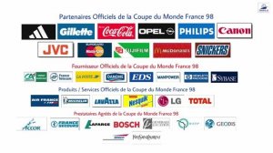 Partenaires et fournisseurs officiels de la Coupe du Monde France 98